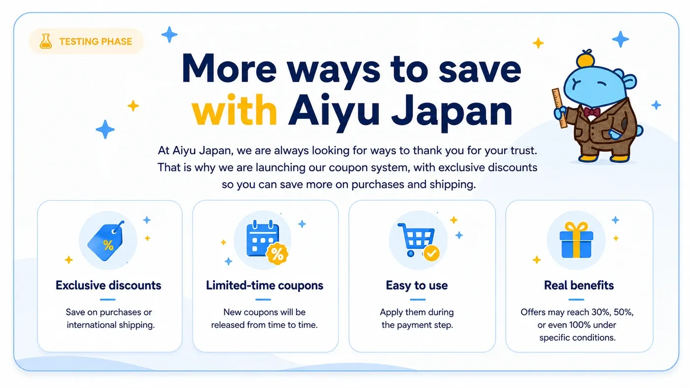 Aiyu Japan coupon benefits: exclusive discounts, limited-time coupons, easy use and special benefits